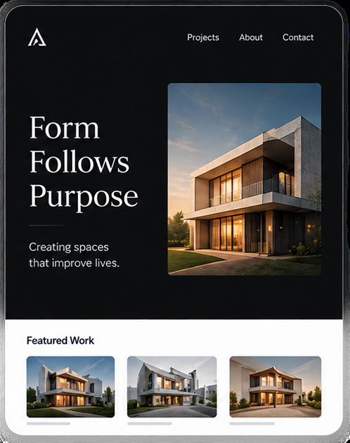 Minimal portfolio template preview