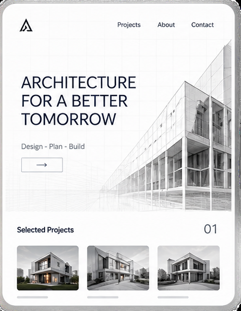 Blueprint portfolio template preview